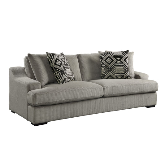 Homelegance Orofino Gray Textured Microfiber Sectional Sofa 9404GY-3