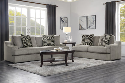 Homelegance Orofino Gray Textured Microfiber Sectional Sofa 9404GY-3