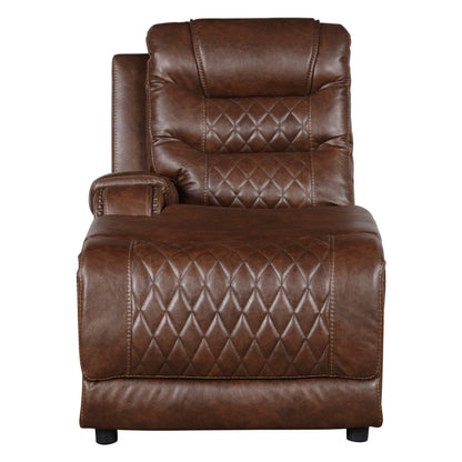 Homelegance Putnam Sectional Sofa in Brown 9405BR-6LCRR
