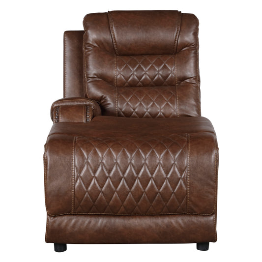 Homelegance Putnam Sectional Sofa in Brown 9405BR-6LCRR