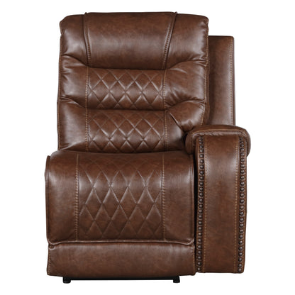 Homelegance Putnam Sectional Sofa in Brown 9405BR-6LRRR