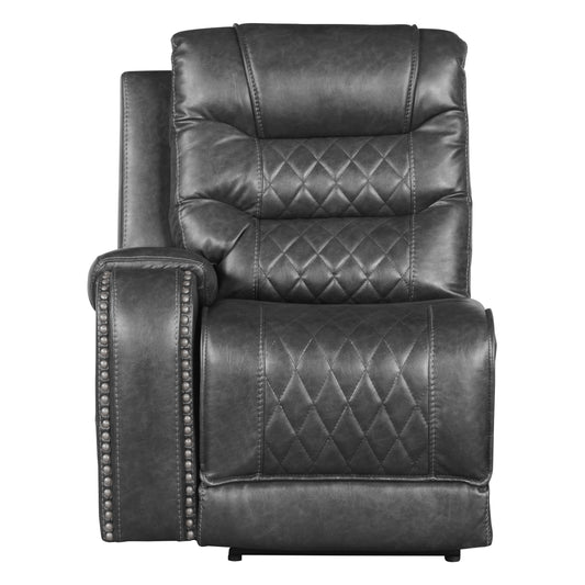 Homelegance Putnam Sectional Sofa in Gray 9405GY-6LRRC