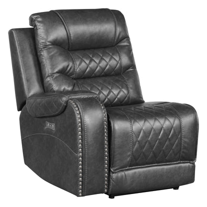 Homelegance Putnam Sectional Sofa in Gray 9405GY-6LRRC