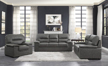 Homelegance Michigan Accent Chair in Dark Gray Polished Microfiber 9407DG-1