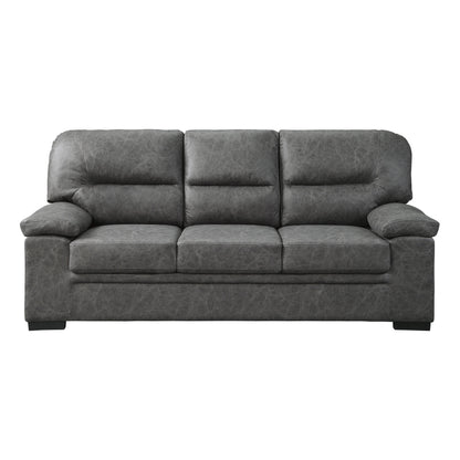 Homelegance Michigan Dark Gray Polished Microfiber Sectional Sofa 9407DG-3