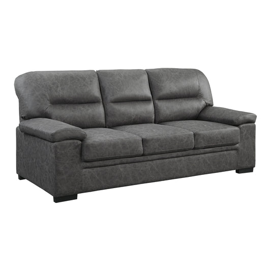 Homelegance Michigan Dark Gray Polished Microfiber Sectional Sofa 9407DG-3