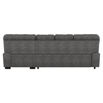 Homelegance Michigan Sectional Sofa in Dark Gray 9407DG-2RC3L