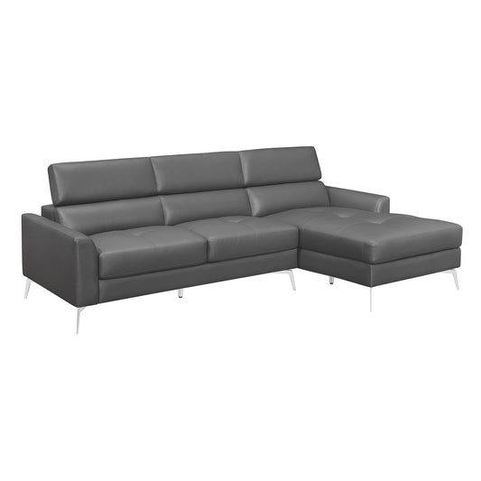 Homelegance Ashland Dark Gray 2-Piece Sectional Sofa with Chaise 9408DGY-SC