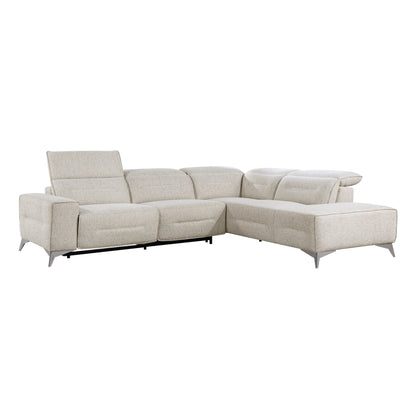 Homelegance Adahlia Power Reclining Sectional Sofa in Sand 9414-SCPW