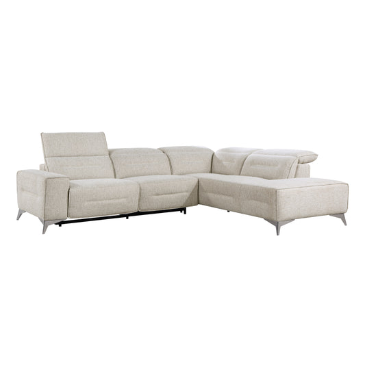 Homelegance Adahlia Power Reclining Sectional Sofa in Sand 9414-SCPW