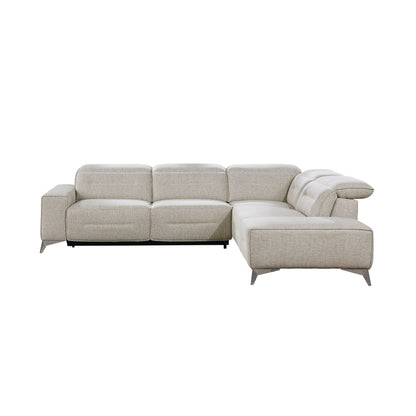 Homelegance Adahlia Power Reclining Sectional Sofa in Sand 9414-SCPW