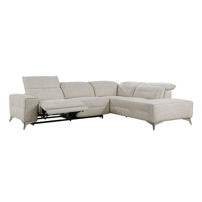 Homelegance Adahlia Power Reclining Sectional Sofa in Sand 9414-SCPW