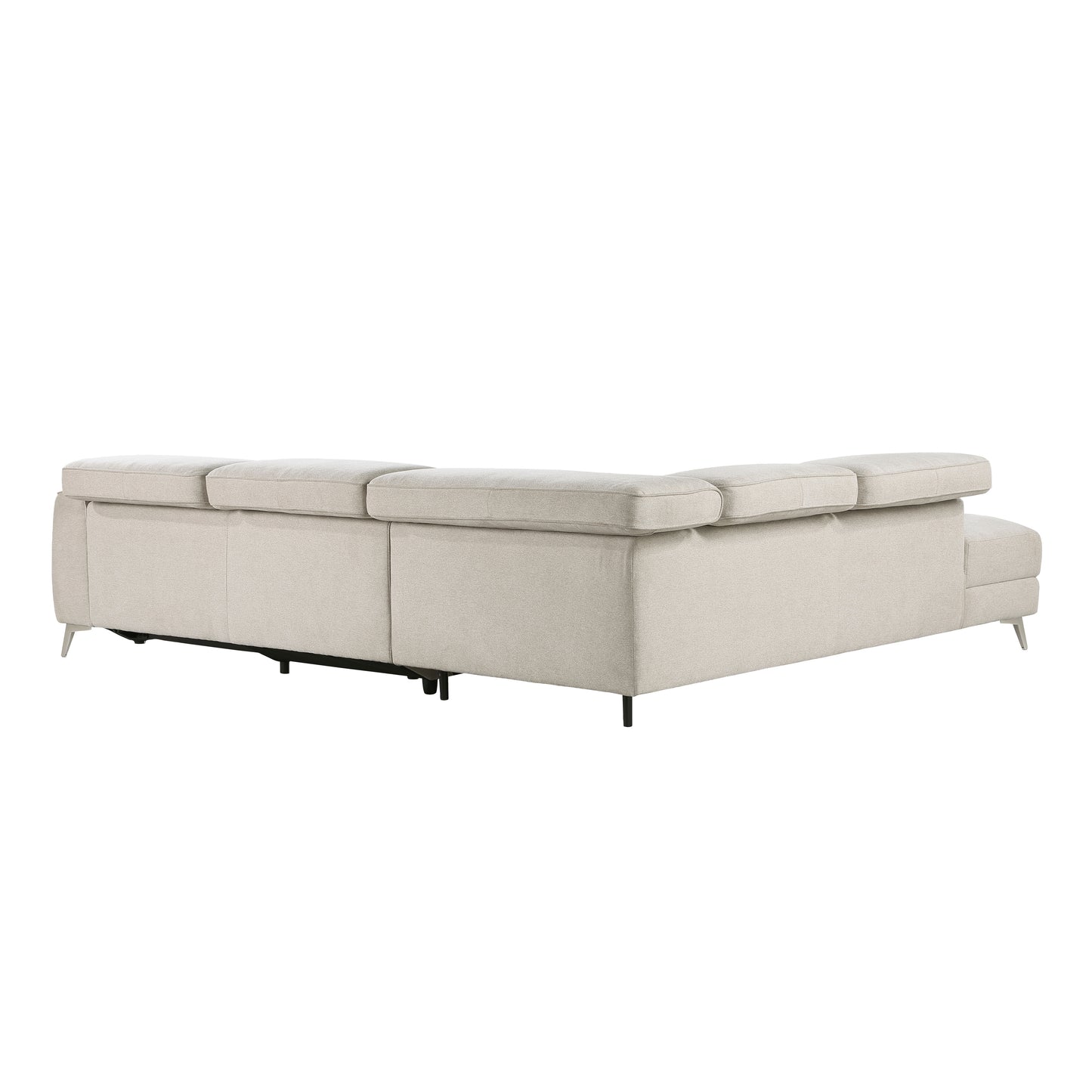 Homelegance Bienvenue 2-Piece Power Reclining Sectional Sofa in Beige 9415-SCPW