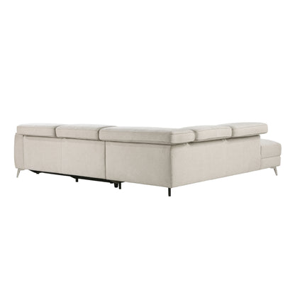 Homelegance Bienvenue 2-Piece Power Reclining Sectional Sofa in Beige 9415-SCPW