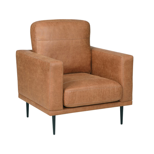 Homelegance Westcliffe Accent Chair in Brown Polished Microfiber 9416CAR-1