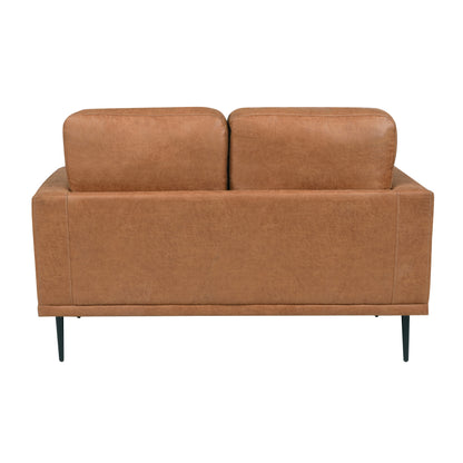 Homelegance Westcliffe Loveseat in Brown Polished Microfiber 9416CAR-2