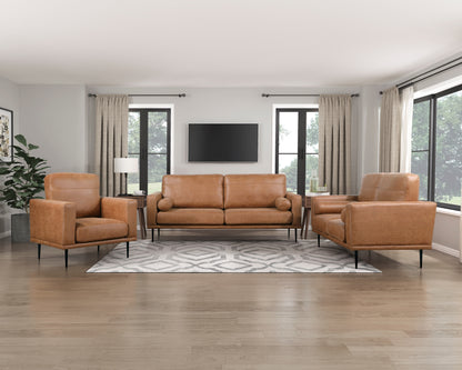 Homelegance Westcliffe Accent Chair in Brown Polished Microfiber 9416CAR-1