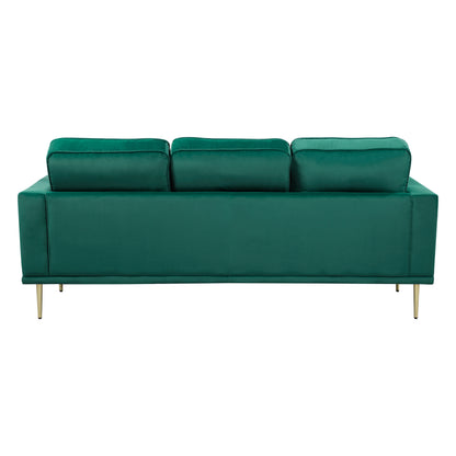 Homelegance Violetta Green Velvet Sectional Sofa with Gold Finish Legs 9417GRN-3