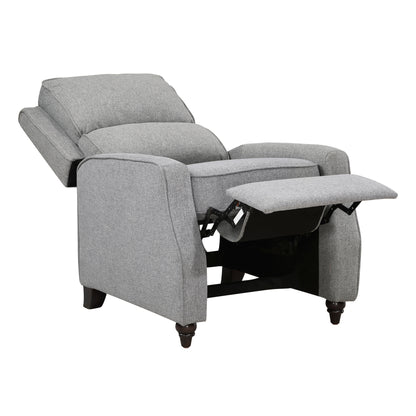 Homelegance Loveland Reclining Chair in Textured Gray Fabric 9418GY-1