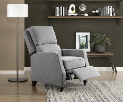 Homelegance Loveland Reclining Chair in Textured Gray Fabric 9418GY-1