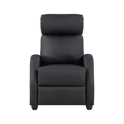 Homelegance Greenfield Reclining Chair in Black Faux Leather 9420BK-1