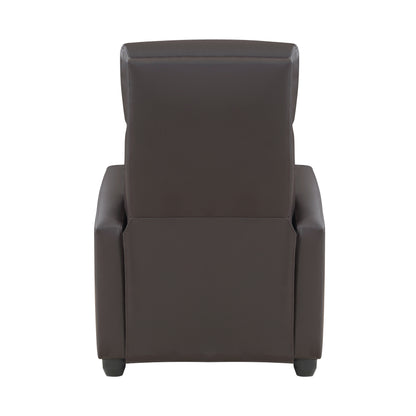 Homelegance Greenfield Reclining Chair in Dark Brown Faux Leather 9420DB-1