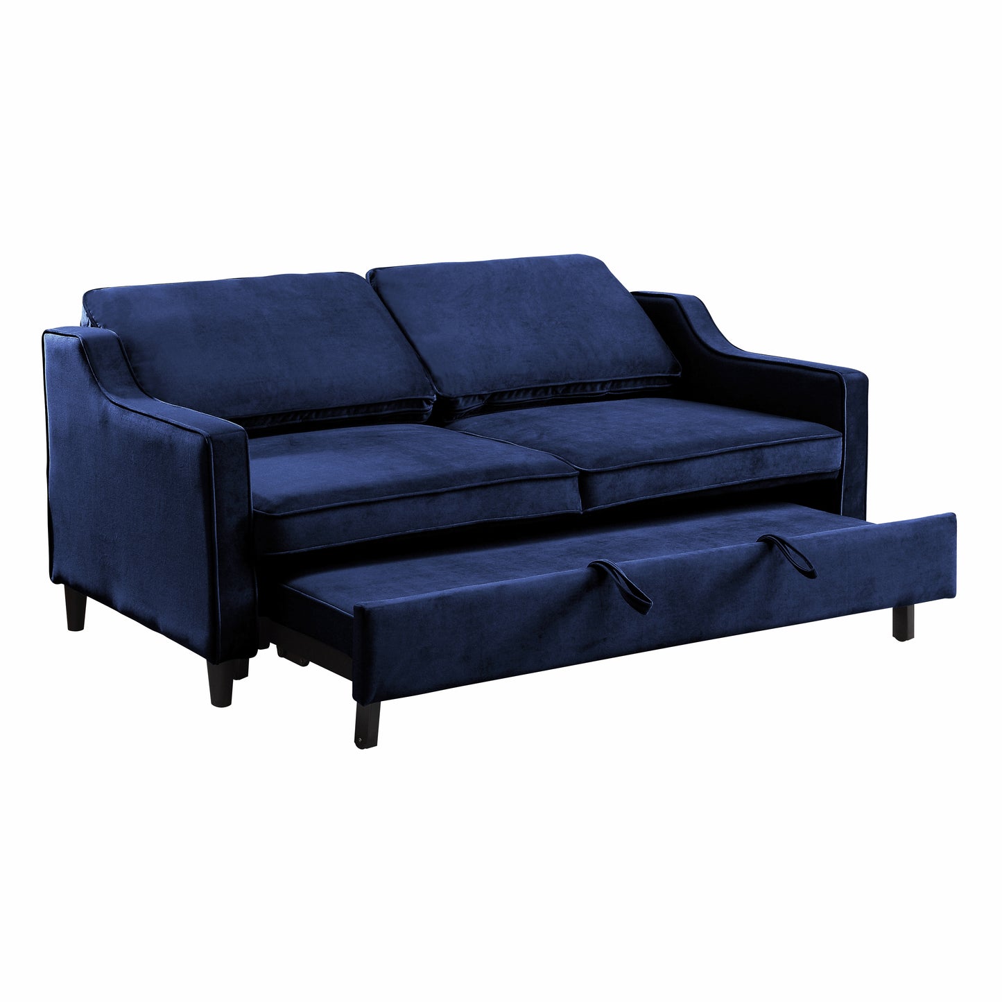 Homelegance Adelia Navy Velvet Sectional Sofa with Pull-Out Bed 9428NV-3CL