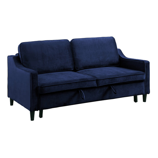 Homelegance Adelia Navy Velvet Sectional Sofa with Pull-Out Bed 9428NV-3CL