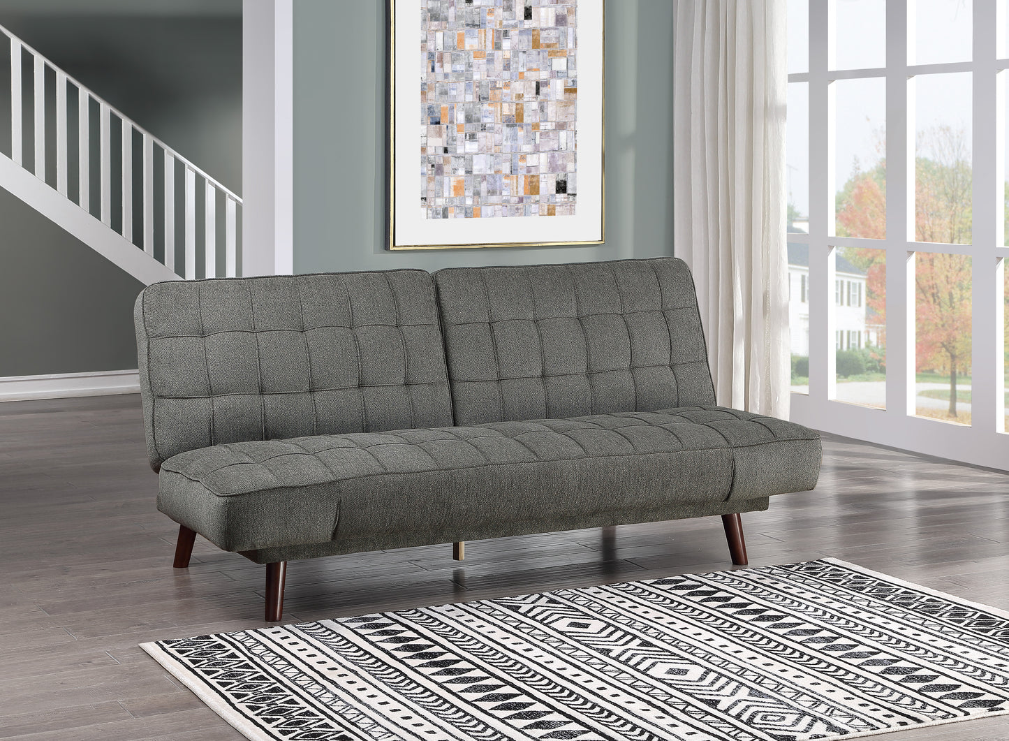 Homelegance Driggs Sectional Sofa Dark Gray Chenille 9435RF-3WD