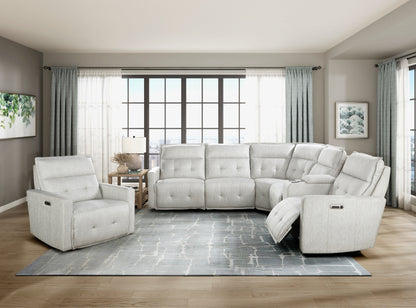 Homelegance Salida Sectional Sofa in White 9444HMP-6SCPWH