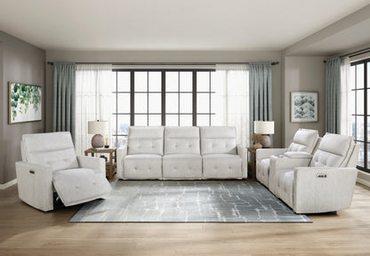 Homelegance Salida Sectional Sofa in Soft Hemp White Textured Fabric 9444HMP-3PWH