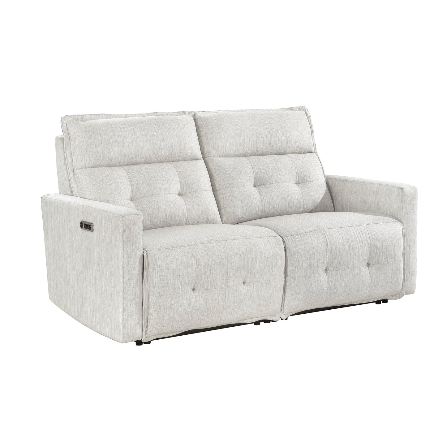 Homelegance Salida Loveseat Power Reclining with Adjustable Headrests White 9444HMP-2PWH
