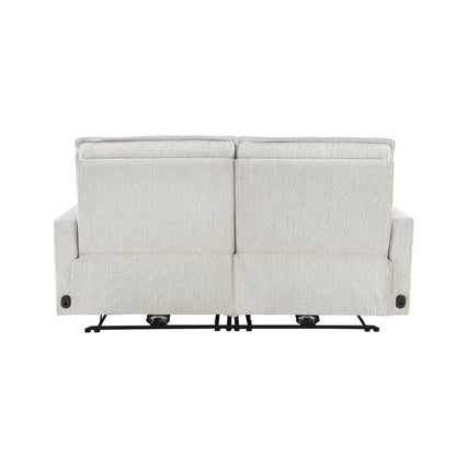 Homelegance Salida Loveseat Power Reclining with Adjustable Headrests White 9444HMP-2PWH