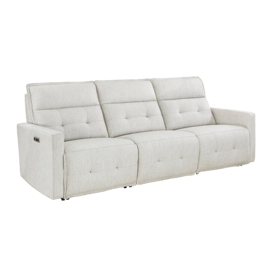 Homelegance Salida Sectional Sofa in Soft Hemp White Textured Fabric 9444HMP-3PWH