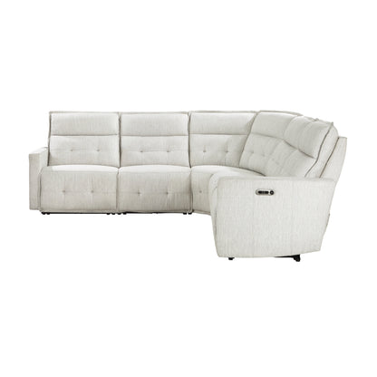 Homelegance Salida Sectional Sofa in Soft Cream 9444HMP-5SCPWH