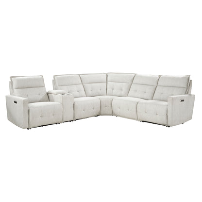 Homelegance Salida Sectional Sofa in White 9444HMP-6SCPWH