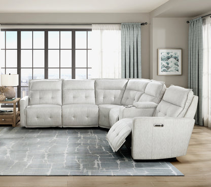 Homelegance Salida Sectional Sofa in White 9444HMP-6SCPWH