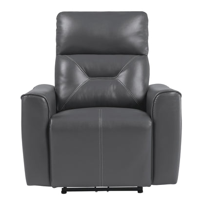 Homelegance Burwell Reclining Chair Power Recliner Dark Gray 9446GY-1PW