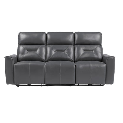Homelegance Burwell Sectional Sofa Cobblestone Gray Power Recline 9446GY-3PW