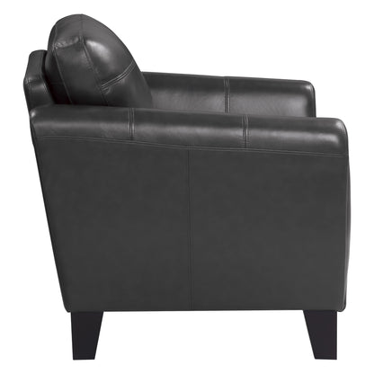 Homelegance Spivey Dark Gray Accent Chair with Leather Upholstery 9460DG-1