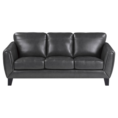 Homelegance Spivey Dark Gray Top Grain Leather Sectional Sofa 9460DG-3
