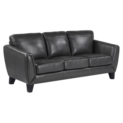 Homelegance Spivey Dark Gray Top Grain Leather Sectional Sofa 9460DG-3