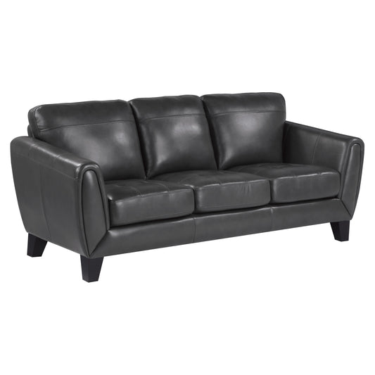 Homelegance Spivey Dark Gray Top Grain Leather Sectional Sofa 9460DG-3