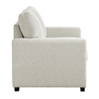 Homelegance Morelia Loveseat in Beige Chenille with Nailhead Trim 9468BE-2