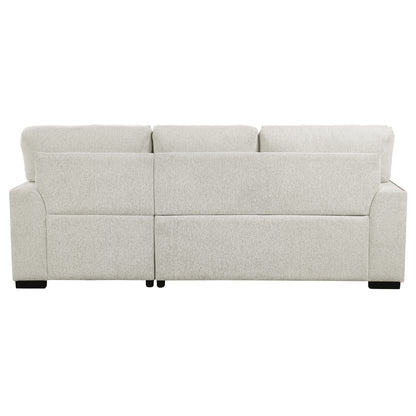 Homelegance Morelia Beige Chenille Sectional Sofa with Pull-Out Bed and Storage 9468BE-2RC2L