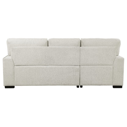 Homelegance Morelia Sectional Sofa Soft Beige with Pull-Out Bed and Storage 9468BE-2LC2R