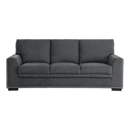 Homelegance Morelia Charcoal Chenille Sectional Sofa 9468CC-3