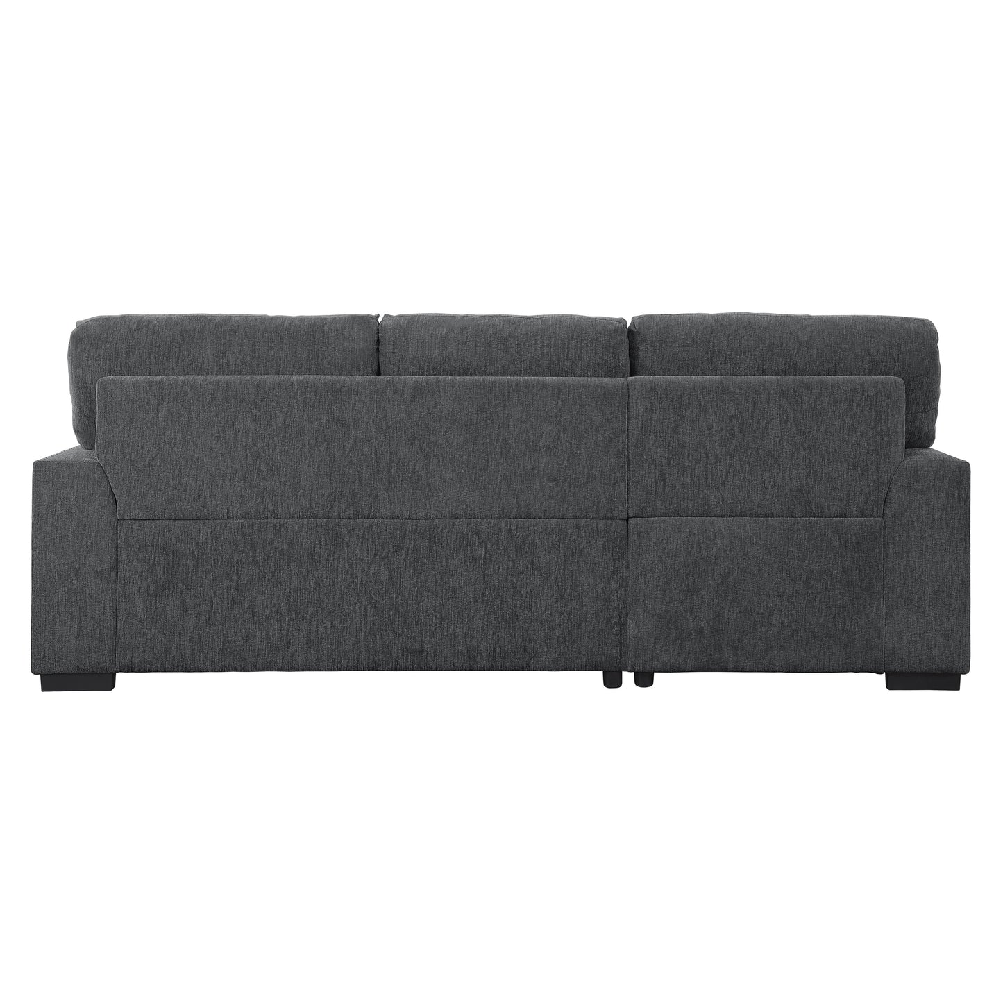 Homelegance Morelia Charcoal Sectional Sofa with Pull-Out Bed and Storage 9468CC-2LC2R
