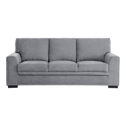 Homelegance Morelia Gray Chenille Sectional Sofa with Nailhead Trim 9468DG-3