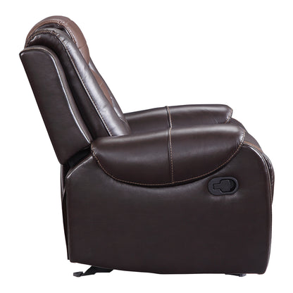 Homelegance Briscoe Glider Recliner Chair in Two Tone Brown 9470BR-1